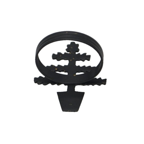 Set of 6 - Metal Christmas‎ Tree Napkin Rings - Picture 4 of 4